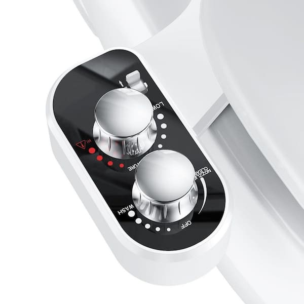 Hot and Cold Bidet Attachment for Toilet, Ultra-Slim Bidet Attachment Warm Water, Non-Electric Adjustable Pressure
