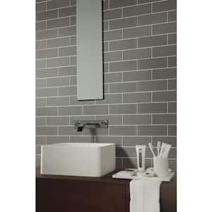 Pebble Gray 3 in. x 9 in. x 8 mm Mixed Glass Subway Tile (3.8 sq. ft. / case)