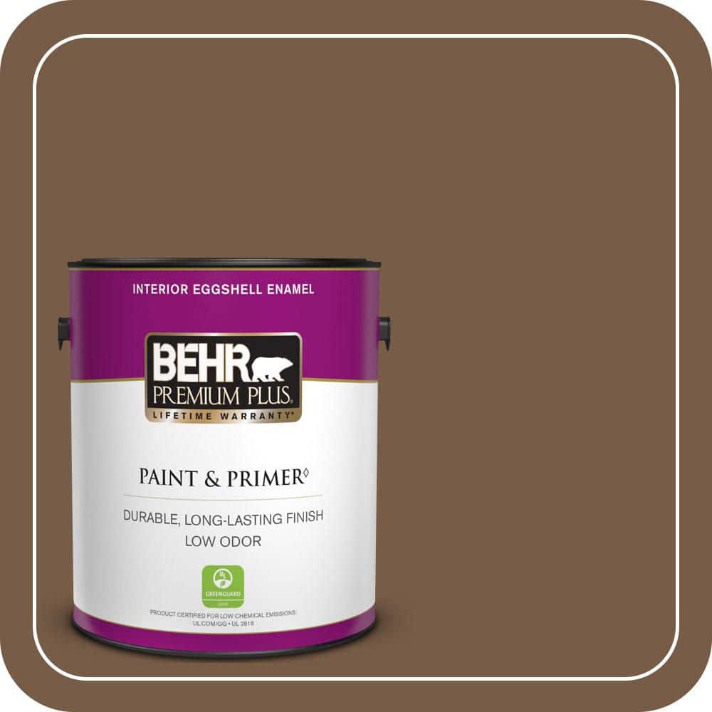 1 gal. #N250-7 Mission Brown Eggshell Enamel Low Odor Interior Paint & Primer price history on PriceWatchPro