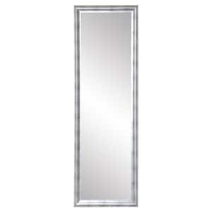 20.5 in. W x 54 in. H Rectangle Framed Silver/Black Brushed Mirror