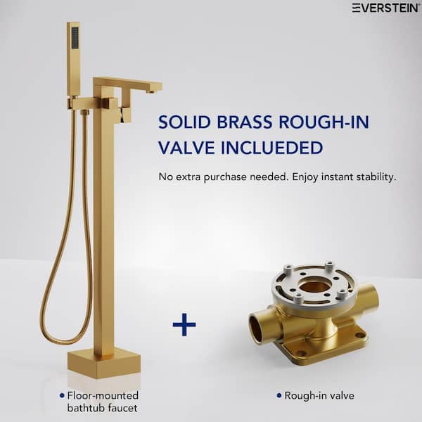 EVERSTEIN Single-Handle Claw Foot Freestanding Tub Faucet with