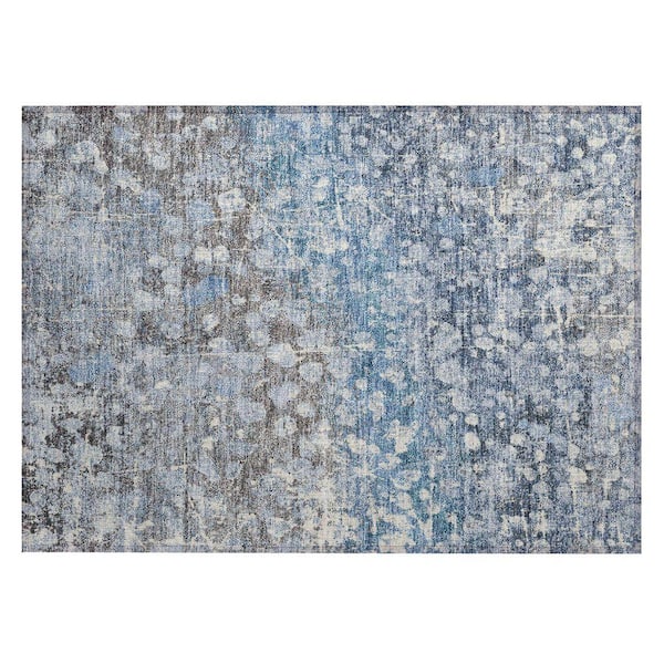 Chantille Machine Washable Indoor/Outdoor Abstract ACN2113 Blue 1 ft. 8 in. x 2 ft. 6 in. Accent Rug