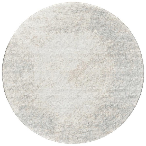 Addison Rugs Rylee Grey 8 ft. x 8 ft. Geometric Indoor/Outdoor Area Rug