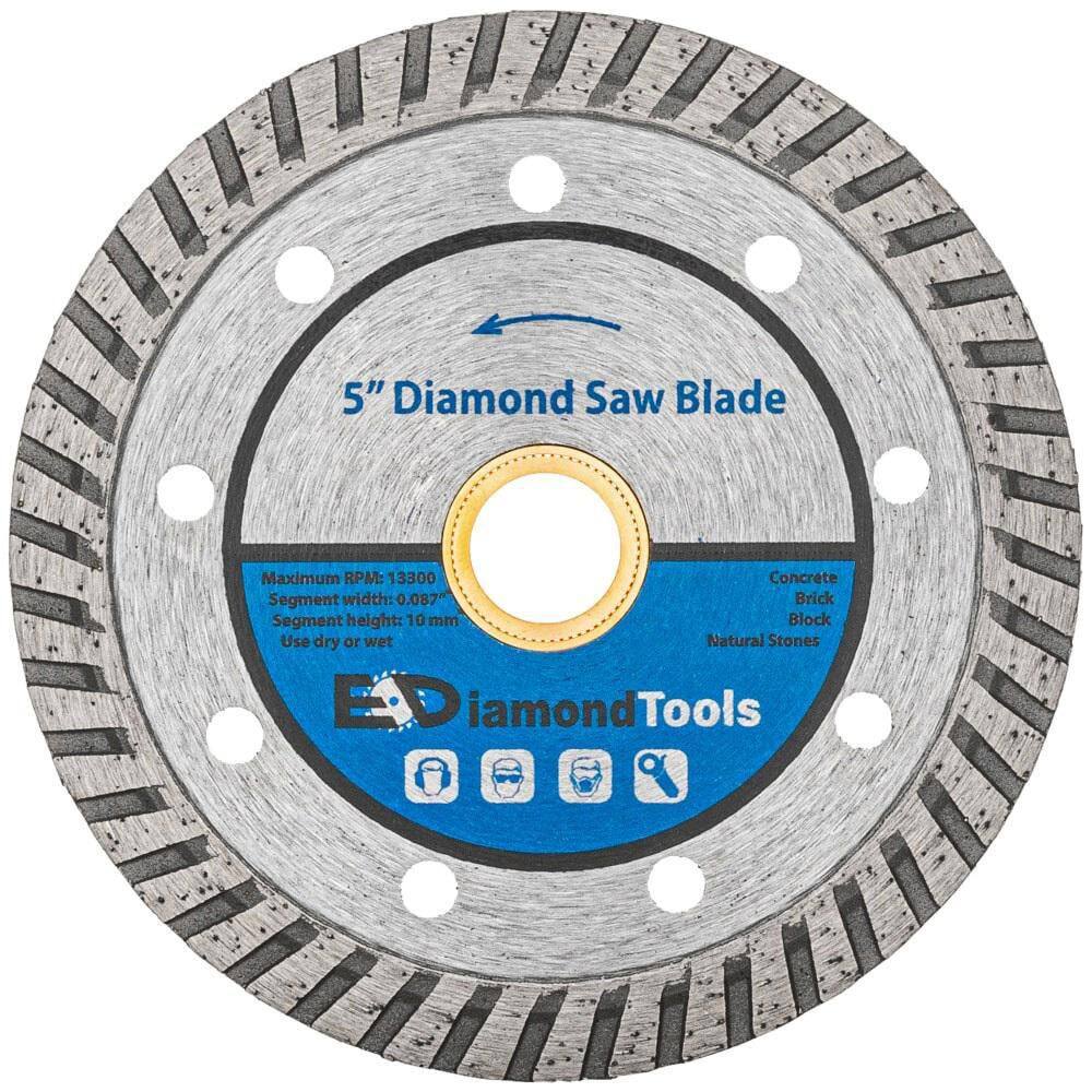 EDiamondTools 5 in. Turbo Diamond Saw Blades for Concrete or Masonry, 1