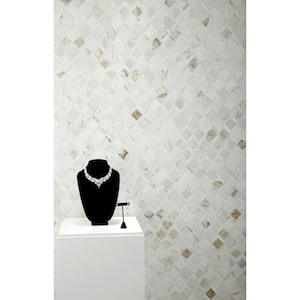 Sublimity Daphne White Honed 10 in. x 13 in. Marble Geometric Mosaic Tile (9 sq. ft./case)