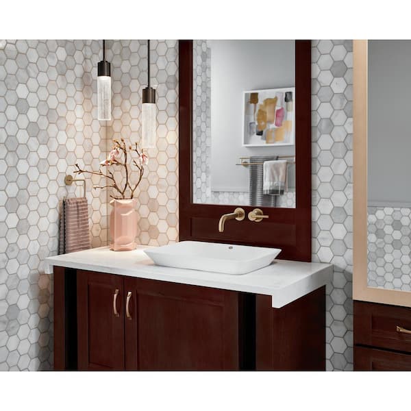 Trinsic 24 in. Wall Mount Double Towel Bar Bath Hardware Accessory in Champagne Bronze