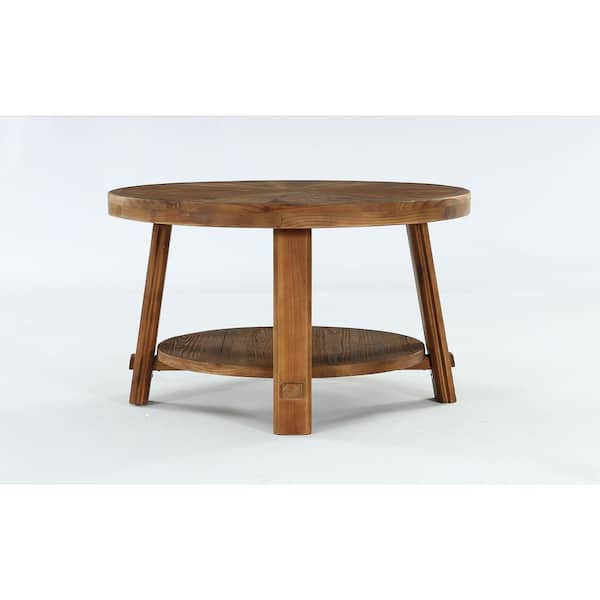 Furinno Jaya 36 in. Columbia Walnut Medium Oval Wood Coffee Table