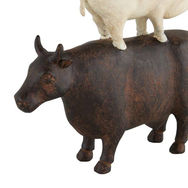 Polystone 2024 Farm Animals Stacked Sculpture, 9