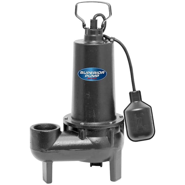 Superior Pump 1/2 HP Submersible Cast Iron Sewage Ejector Pump