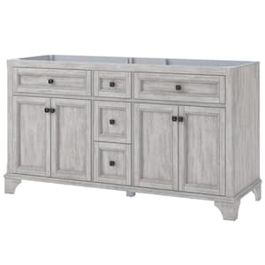 Ellery 61.125 in. W x 22.125 in. D x 32 in. H Bath Vanity Cabinet without Top in Vintage Grey