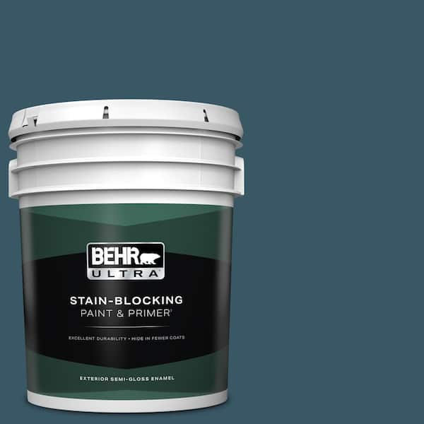 BEHR ULTRA 5 gal. #S460-7 Deep Breath Semi-Gloss Enamel Exterior Paint & Primer