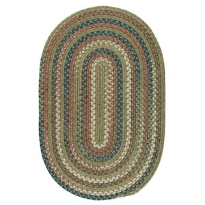 Cedar Cove Olive 10 ft. x 13 ft. Oval Indoor Area Rug