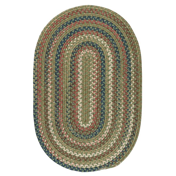 Colonial Mills Cedar Cove Olive Swatch Cabin Sample Oval Accent Rug