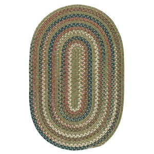 Cedar Cove Olive Swatch Cabin Sample Oval Accent Rug