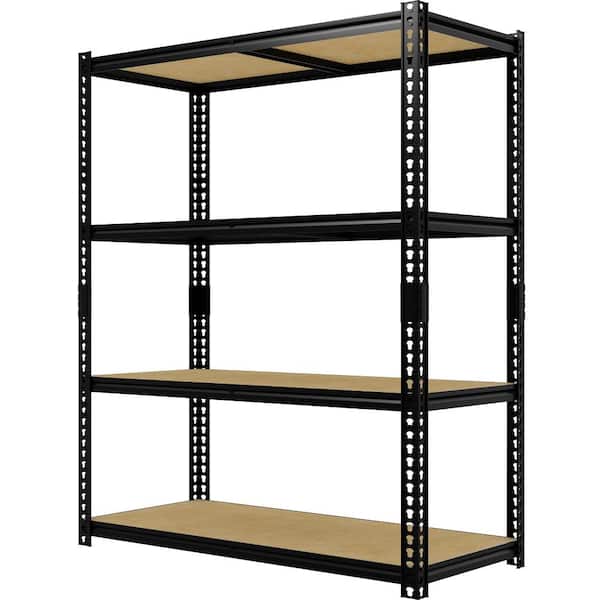Heavy‑Duty 4‑Tier Metal Storage Rack,40"L×20"W×60"H,2000‑lb Capacity for Garage Pantry Basement Bathroom