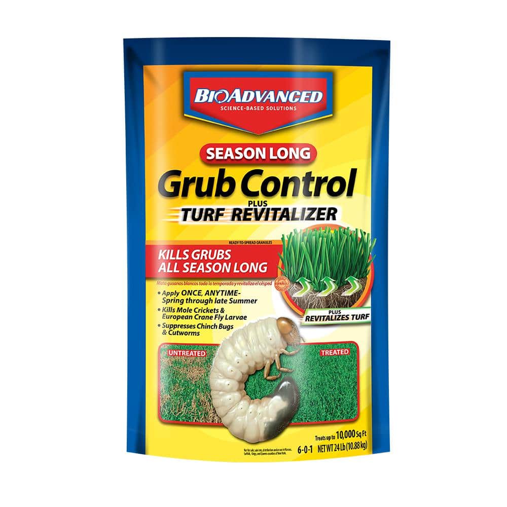 BIOADVANCED 24 lbs. Ready-to-Use Granules Season Long Grub Control Plus  Turf Revitalizer 700720 - The Home Depot