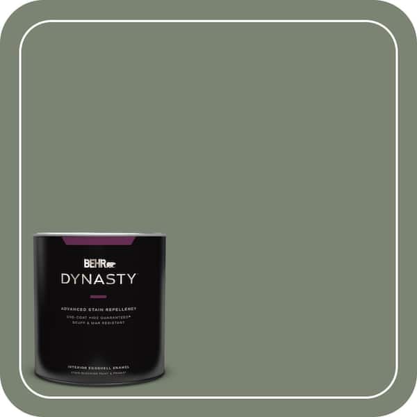 BEHR DYNASTY 1 qt. #ICC-77 Sage Green Eggshell Enamel Interior Stain-Blocking Paint and Primer