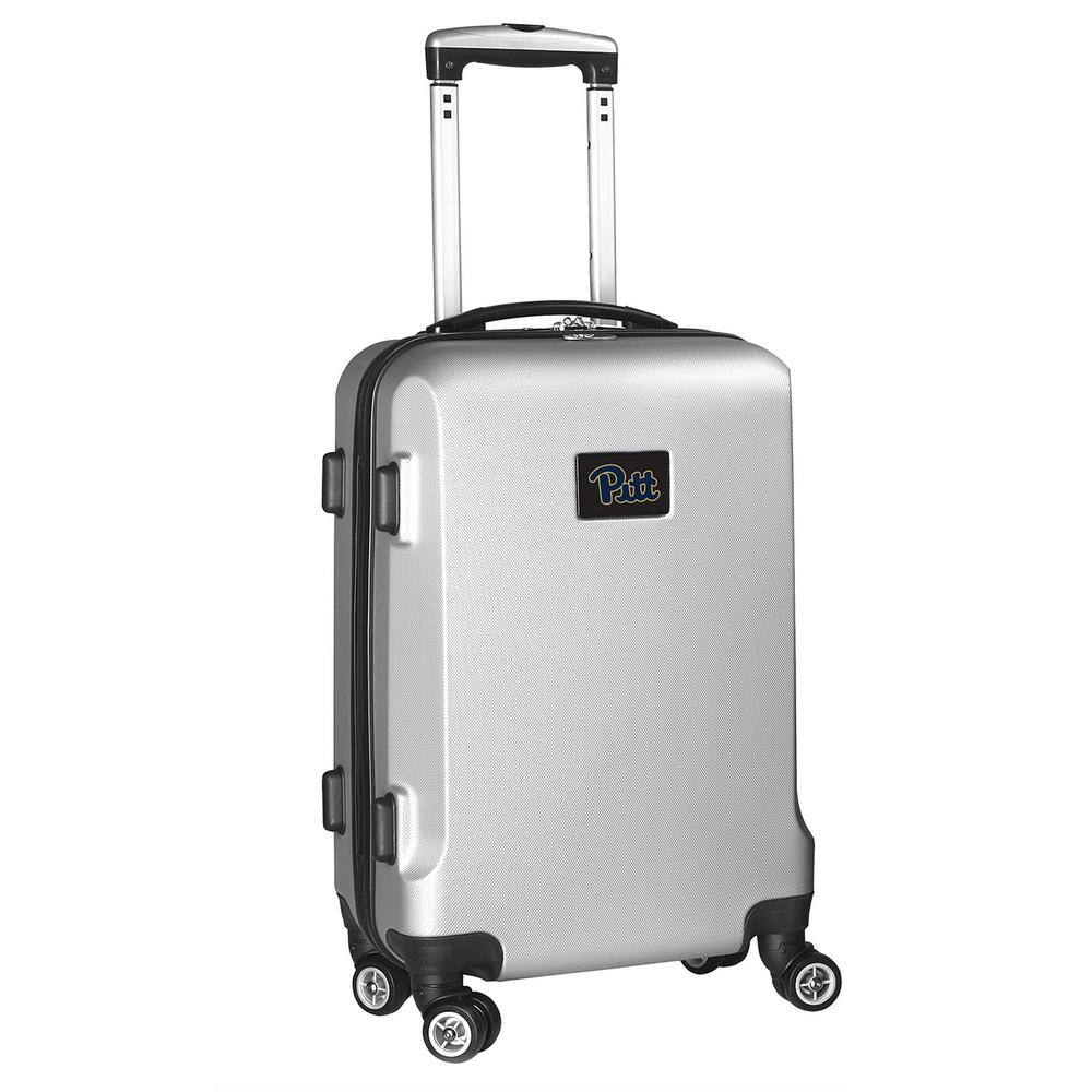 Denco NCAA Pittsburgh 21 in. Silver CarryOn Hardcase Spinner Suitcase