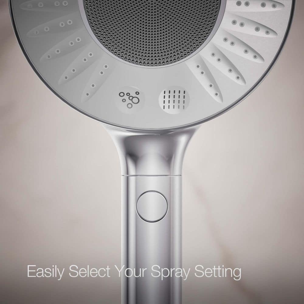 Polished Chrome Handheld Two-Function Showerhead with Cleansing Device