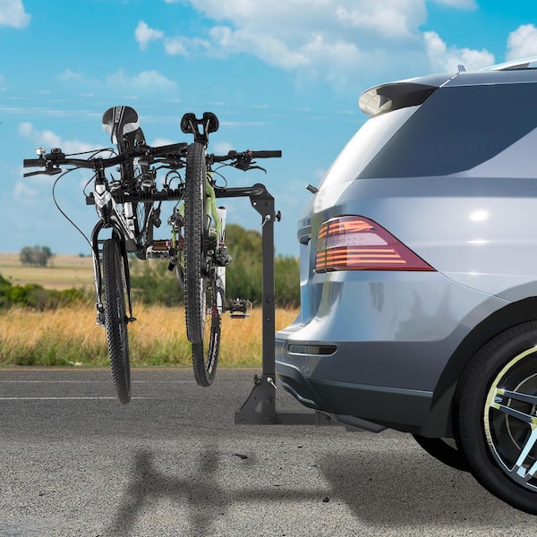 Hitch Mount Bike Rack, 4-Bike Carrier Rack, 150 LBS. Capacity Bike Rack Hitch for 2-in. Receiver, Folding Bike Carrier
