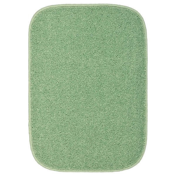 Garland Rug Gramercy 17 in. x 24 in. Deep Fern Solid Color Plush Rectangle Bath Rug