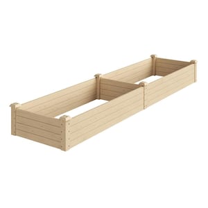 8 ft. x 2 ft. Wood Outdoor Planter Box with Open Bottom