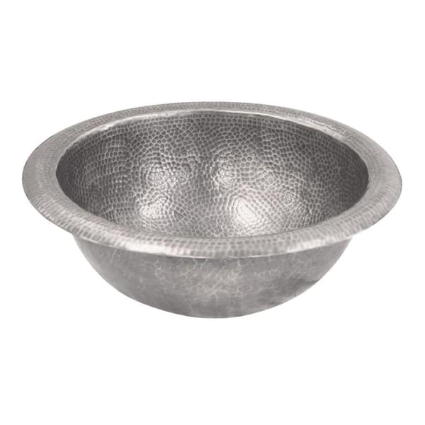 Barclay Products Undermounted Bathroom Sink in Hammered Pewter