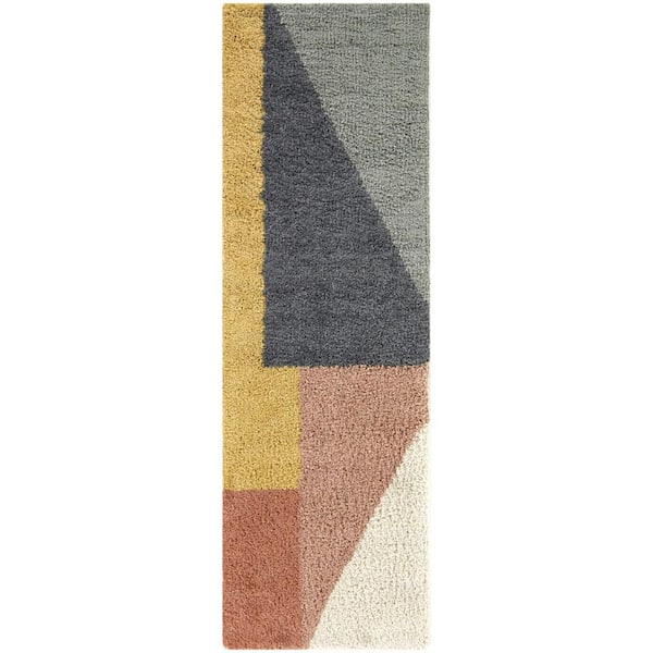 BALTA Jordan Navy 2 ft. x 7 ft. Geometric Runner Rug