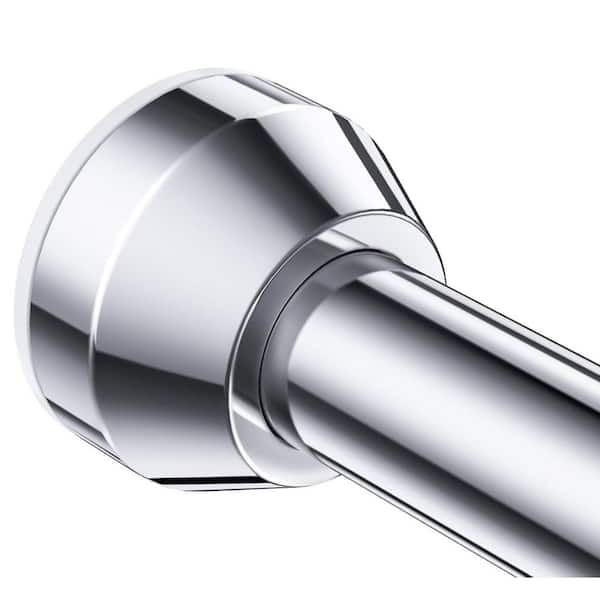 Adjustable Tension Spring Shower Curtain Rod 17.20" L x 3.20" W Premium Stainless Steel Anti-Slip Rust-Resistant Silver