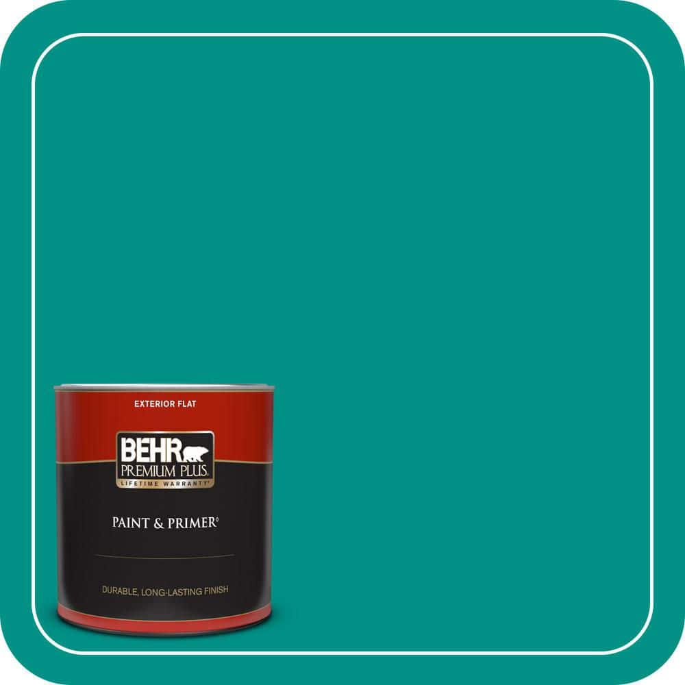 1 qt. #490B-6 Emerald Coast Flat Exterior Paint & Primer price history on PriceWatchPro