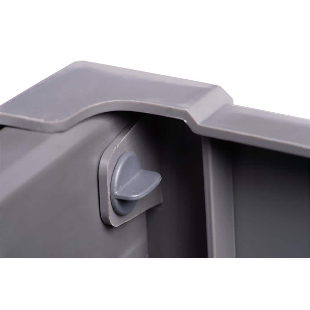 NuVue Dark Gray Polymer Elevated Garden Box with Woodgrain Texture