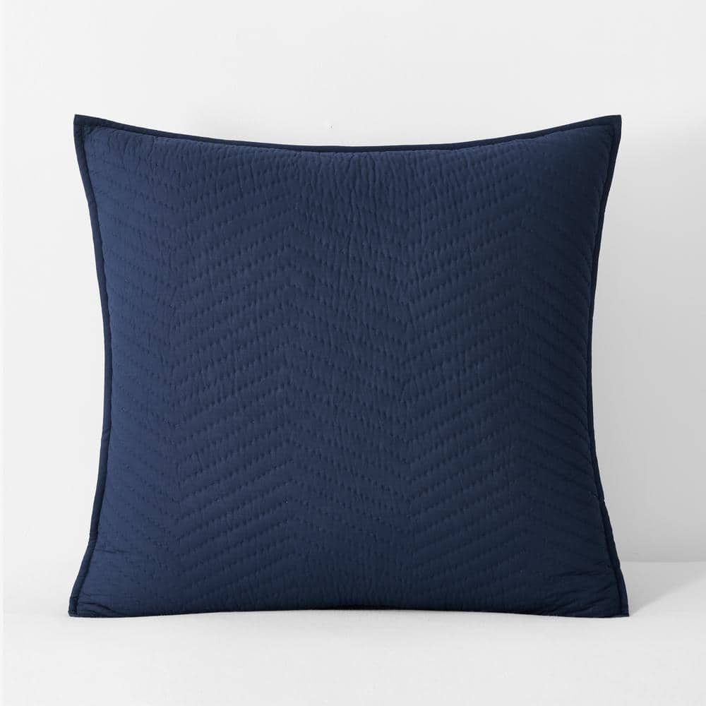 Company Midnight Blue Cotton Euro Quilted Sham price history on PriceWatchPro