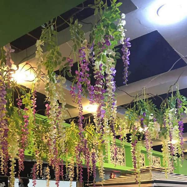 3.7 ft. Green Artificial Other Wisteria Flowering Plants NY12PC3