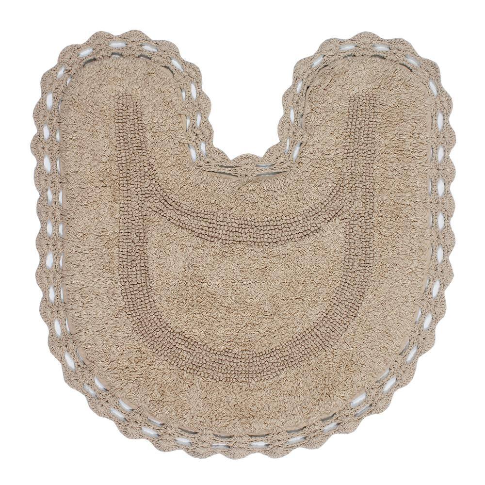 Hampton Crochet Reversible 100% Cotton Bath Rug Set, 20x20 Contour, Linen price history on PriceWatchPro