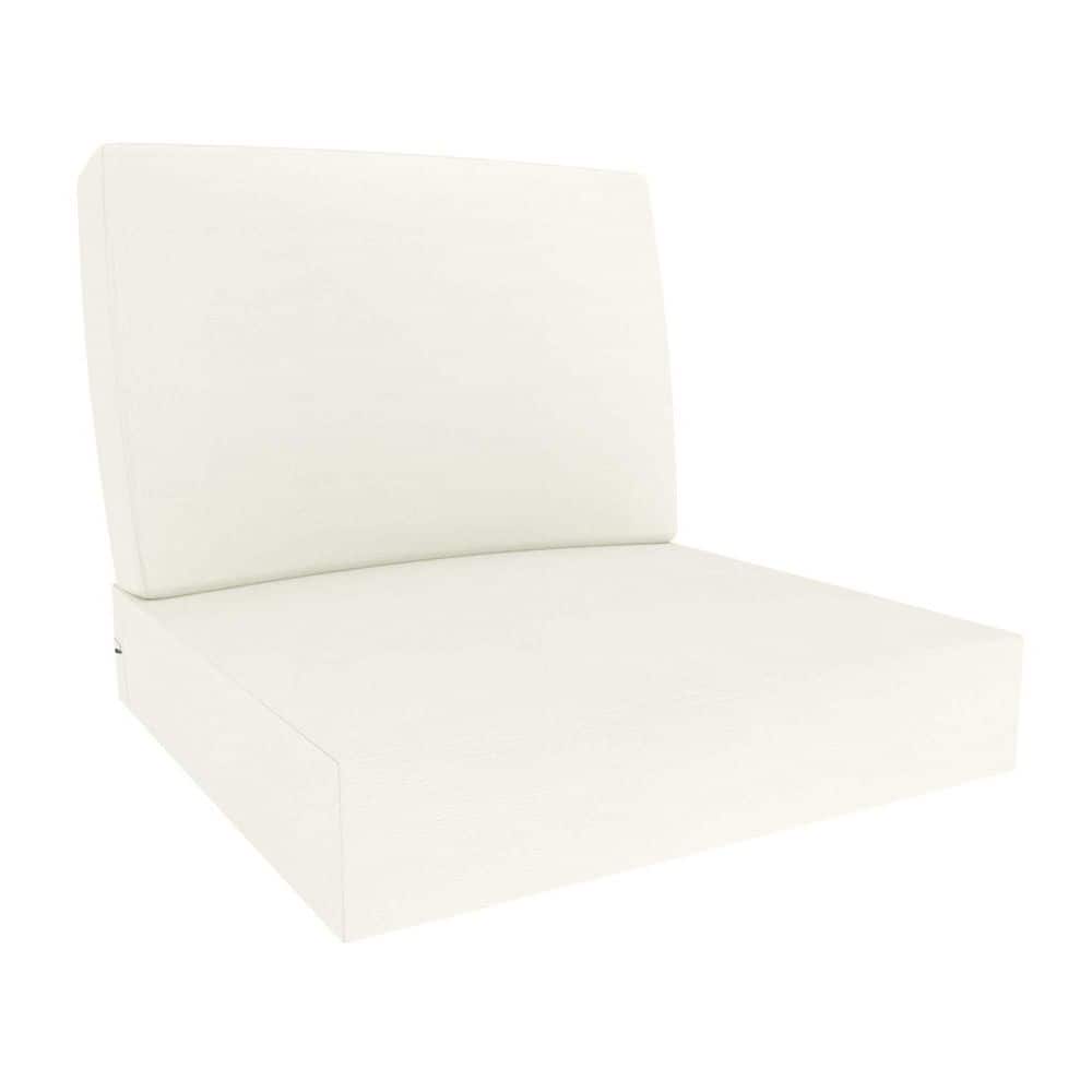 25 in W x 25.5  in D  Sunbrella Deep Seat Outdoor Replacement Cushion in White price history on PriceWatchPro