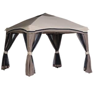 Pitched 10 ft. x 10 ft. Roof Line Portable Gazebo with Netting