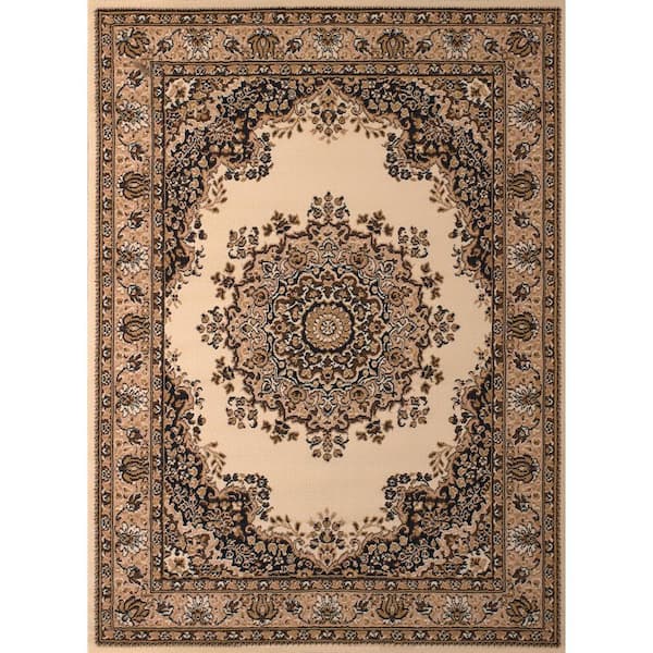 Floral Kerman Ivory 2 ft. 3 in. x 7 ft. 2 in. Indoor Runner Rug