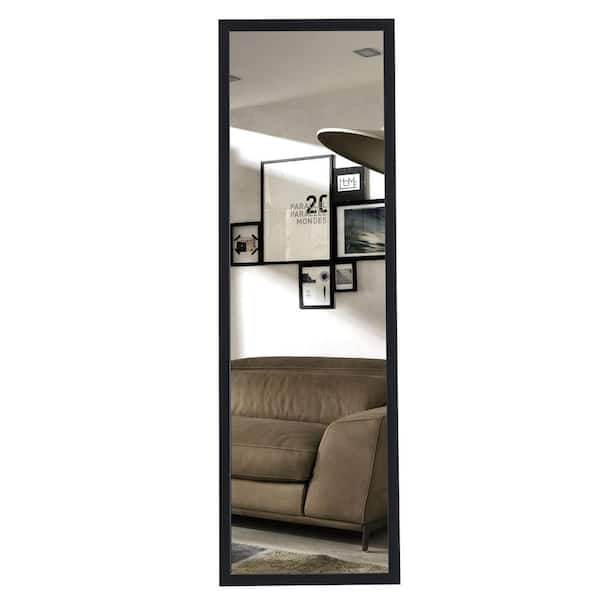 Unbranded Top-Notch Black 18.1 in. W x 57.9 in. H Rectangle Solid Wood Full Length Mirror.