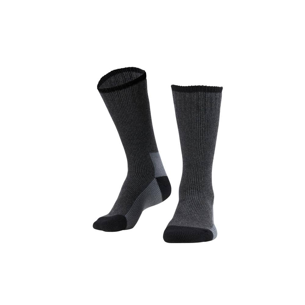 FIRM GRIP Men's 9-13 Gray Wool Blend Work Socks (2-Pack) 63413-08 - The  Home Depot