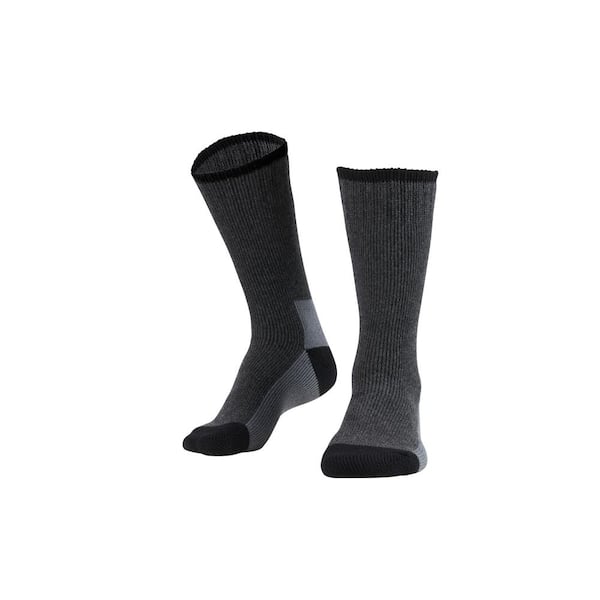 Mens Heat Holders Short Wool Socks in Black