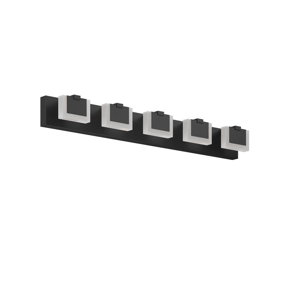 37.8 in. 5 Light Black LED Vanity Light with Matte Black Finish Dimmable 5500K Light price history on PriceWatchPro