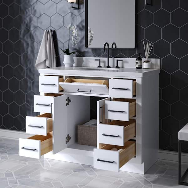 ARIEL Hepburn 42 in. W x 22 in. D x 36 in. H Single Sink