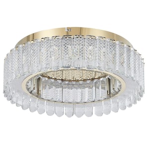 Ivy 16 in. 1-Light Gold LED Flush Mount