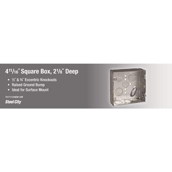 4 in. 42 cu. in. 2-1/8 in. Deep Square Box (721711234EW-20R)