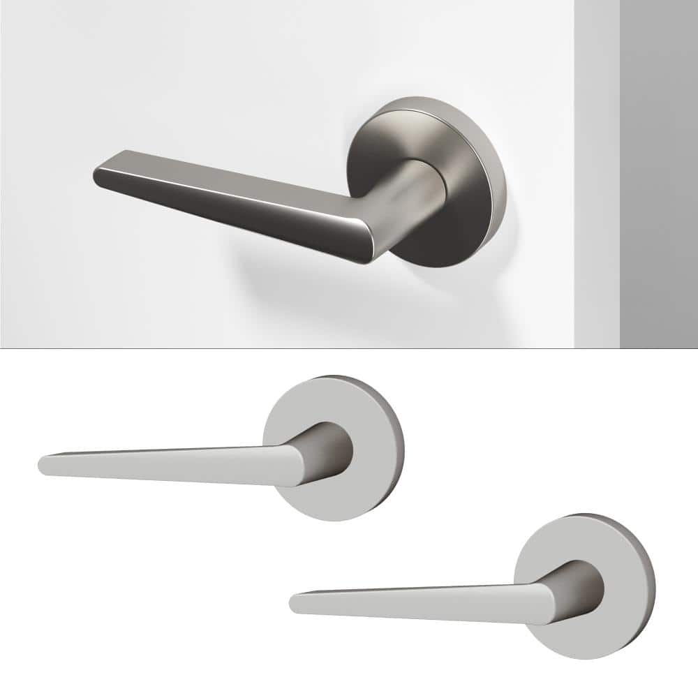 Halo Metal Brushed Nickel Dummy Door Handle with Round Rosette 2-Pack price history on PriceWatchPro