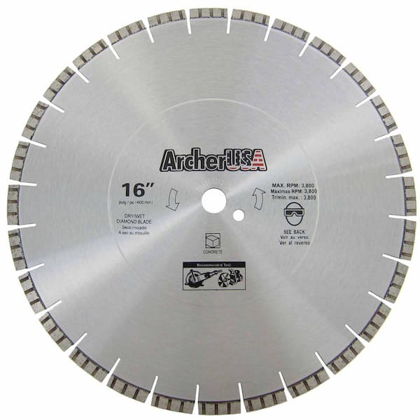 Diamond Products Core Cut 16” Wet Dry General Purpose Concrete Turbo Saw Blade 