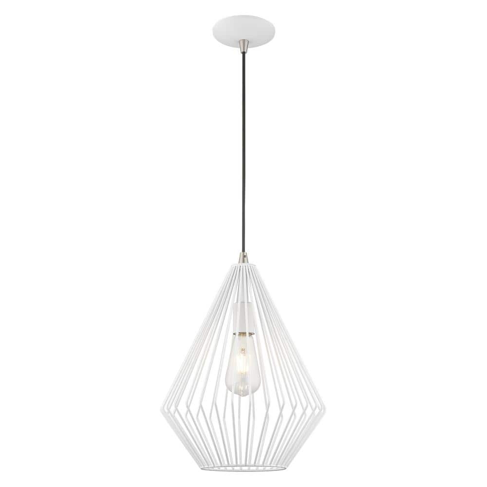 Linz Mini Geometric White Aluminum LED Pendant Light