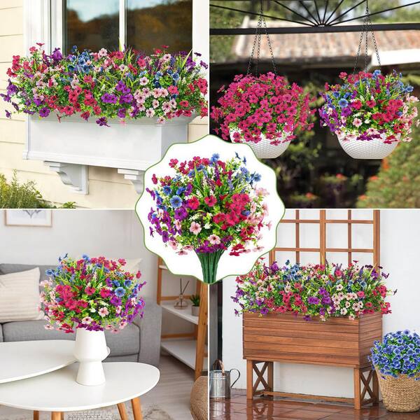 Afoxsos 1.00 in. Mixed Color Artificial Flowers for Outdoor