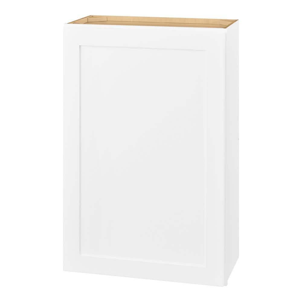 Hampton Bay Avondale 24 in. W x 12 in. D x 36 in. H Ready to Assemble Plywood Shaker Wall Kitchen Cabinet in Alpine White