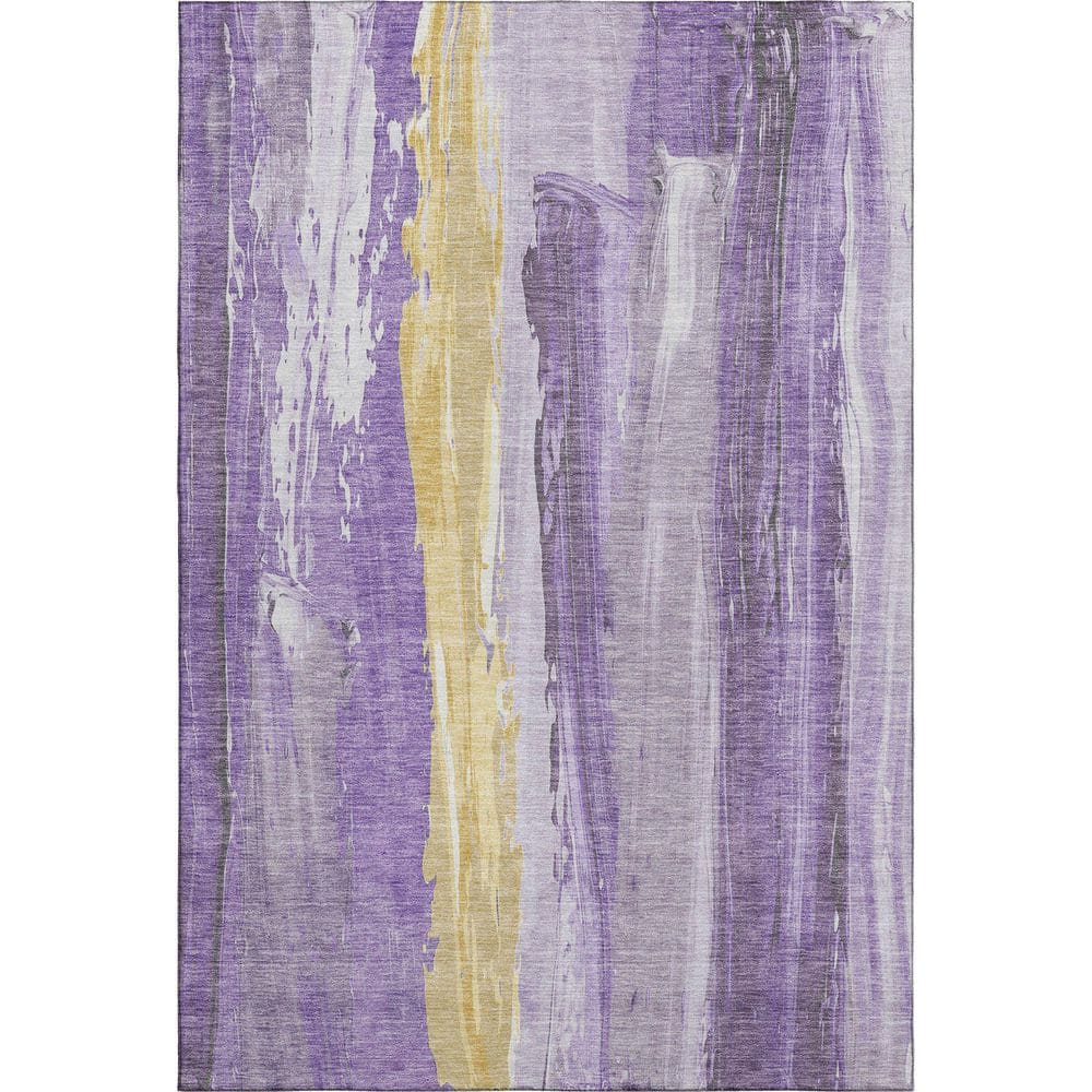Mayfield Premium Machine Washable Abstract AMF1845 Purple 3 ft. x 4 ft. Area Rug price history on PriceWatchPro